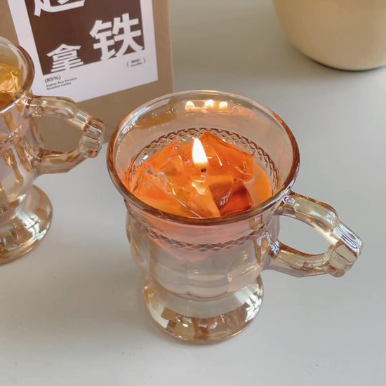 Latte (Coffee) Aroma Candle Glass Candle Home Decoration | RHE®