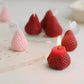 1 box of 9 Small Strawberries Candles Birthday Atmosphere Sensation Decorations | RHE®